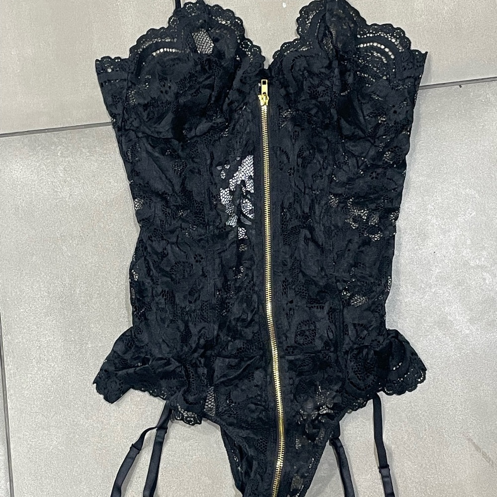 Nordstrom Ann Summers Black Lace and Zipper Lingerie